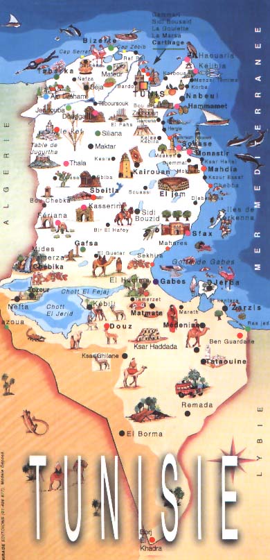 Tunesien-Karte